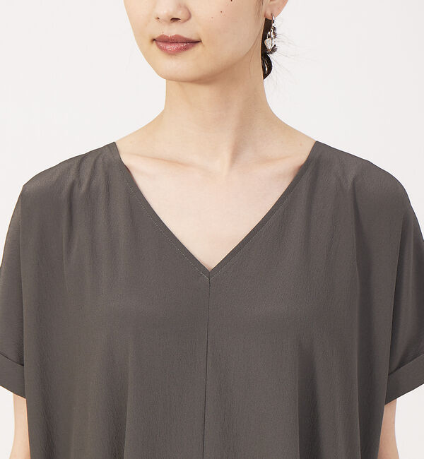 qualite「【WEB・一部店舗限定】Vネックワンピース」|ワンピース|