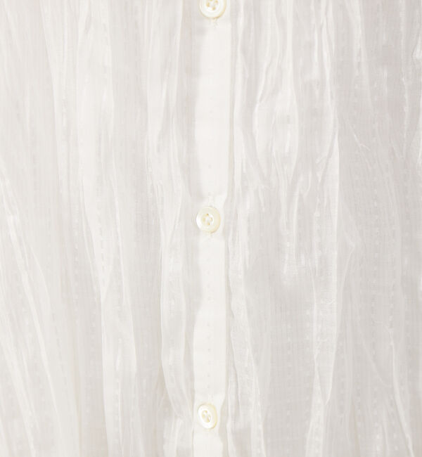 qualite「ドビーストライププリーツシャツ」|シャツ・ブラウス|