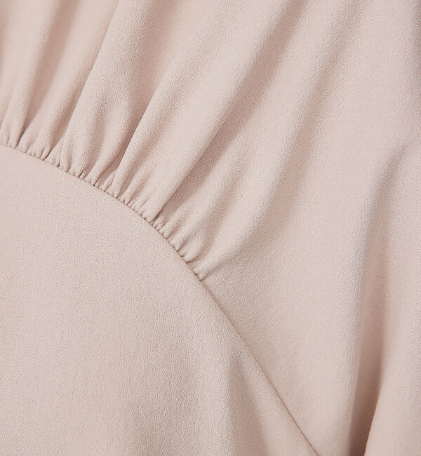 qualite「【セットアップ対応】アセテートジョーゼットギャザーブラウス」|シャツ・ブラウス|