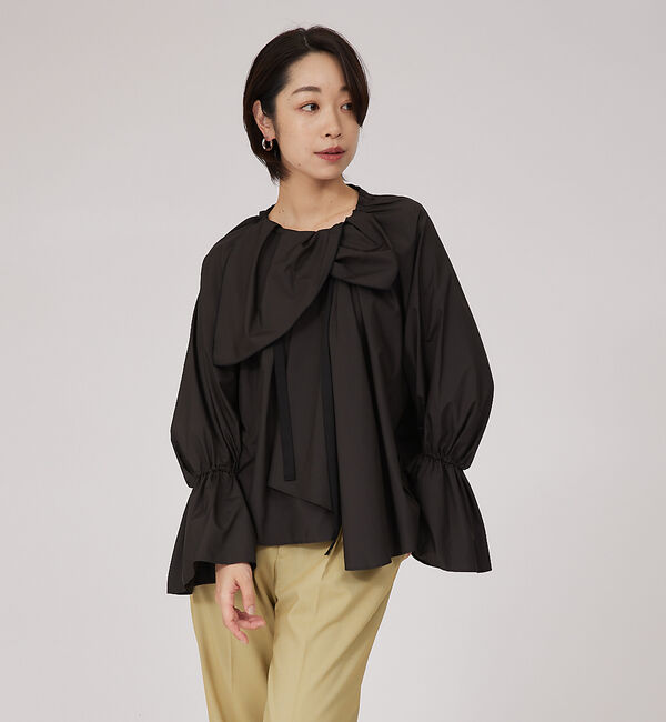 qualite「タフタフリルブラウス」|シャツ・ブラウス|