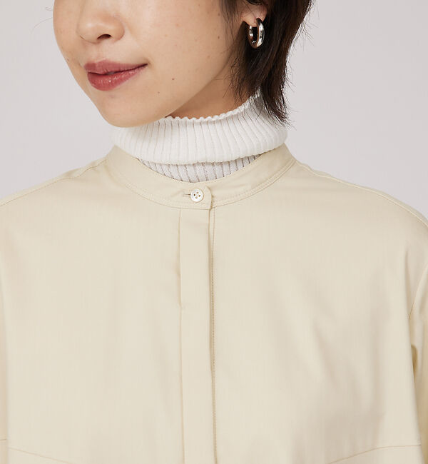 qualite「サイドボタンドレープブラウス」|シャツ・ブラウス|