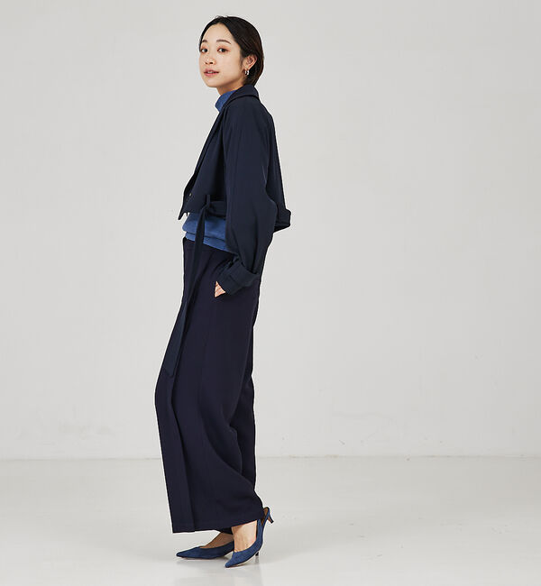 qualite「ベルテッドワイドフレアパンツ」|その他|