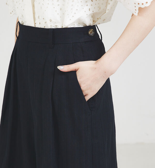 qualite「【セットアップ対応】ランダムヘリンボーンリネンショートパンツ」|その他|