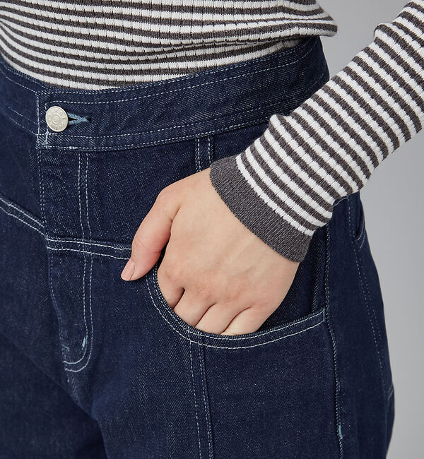 qualite「【SERGE de blue】レトロ　ウエスタンデニムパンツ」|デニム|