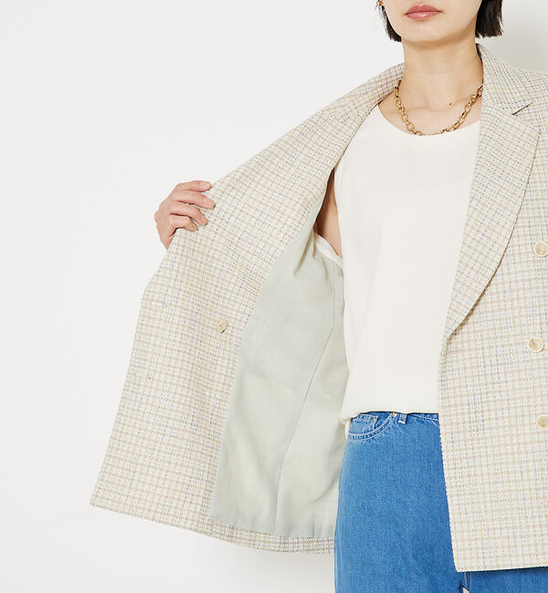 qualite「ミックスカラーツイードダブルジャケット」|その他|