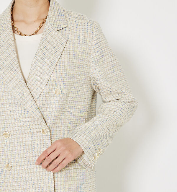 qualite「ミックスカラーツイードダブルジャケット」|その他|