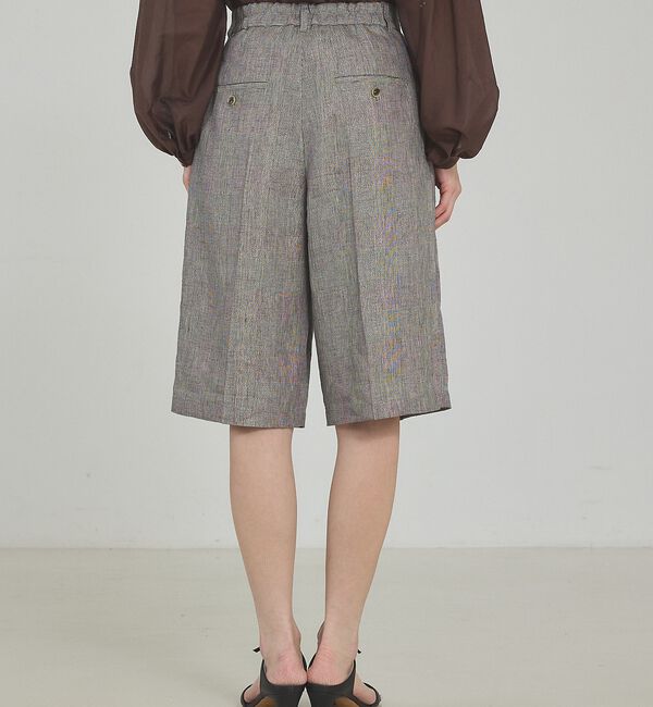 qualite「【大人のショートパンツ】ラメリネンショートパンツ/セットアップ対応【予約】」|その他|