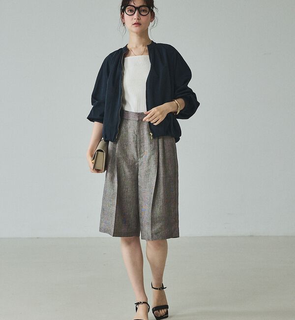 qualite「【大人のショートパンツ】ラメリネンショートパンツ/セットアップ対応【予約】」|その他|