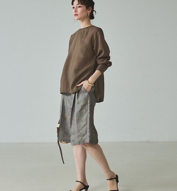 qualite「【大人のショートパンツ】ラメリネンショートパンツ/セットアップ対応【予約】」|その他|