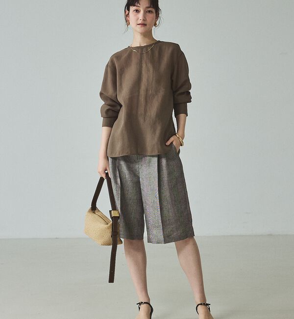 qualite「【大人のショートパンツ】ラメリネンショートパンツ/セットアップ対応【予約】」|その他|