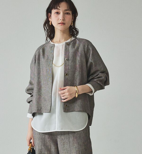 qualite「ラメリネンフォルムブルゾン【予約】」|ブルゾン・スタジャン|