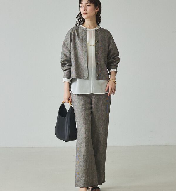 qualite「ラメリネンフォルムブルゾン【予約】」|ブルゾン・スタジャン|