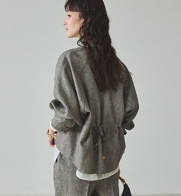 qualite「ラメリネンフォルムブルゾン【予約】」|ブルゾン・スタジャン|