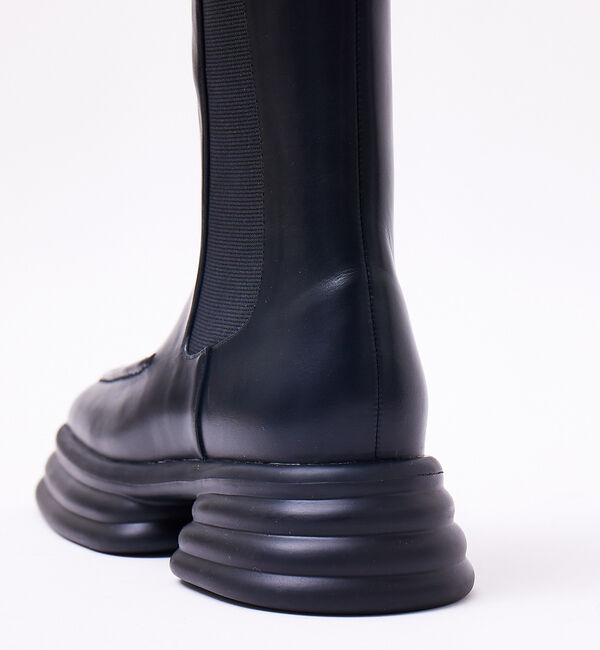 AU BANNISTER「【WEB限定/軽量】ワイドスクエア 厚底 サイドゴアショートブーツ」|ショートブーツ|