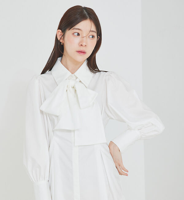 SELFIST「ウエストタックミニワンピース」|ワンピース|オフホワイト