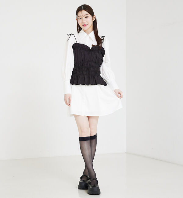 SELFIST「ウエストタックミニワンピース」|ワンピース|