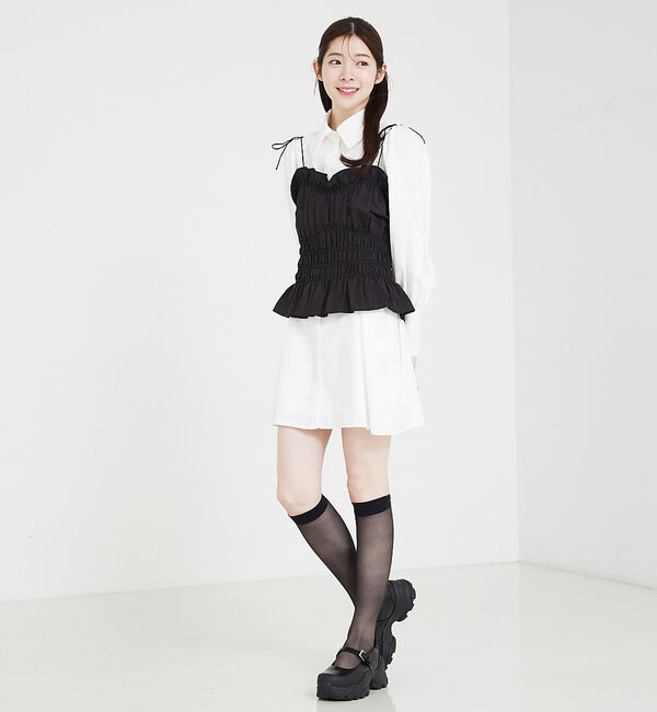 SELFIST「ウエストタックミニワンピース」|ワンピース|