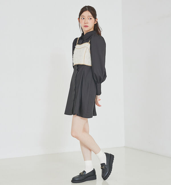 SELFIST「ウエストタックミニワンピース」|ワンピース|