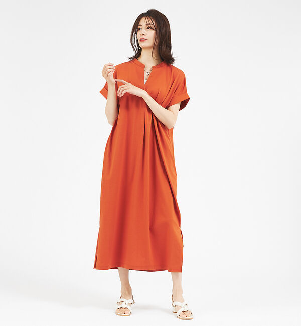 abahouse mavie「【大人のいちまんワンピ】シルケット天竺スキッパーワンピース」|ワンピース|