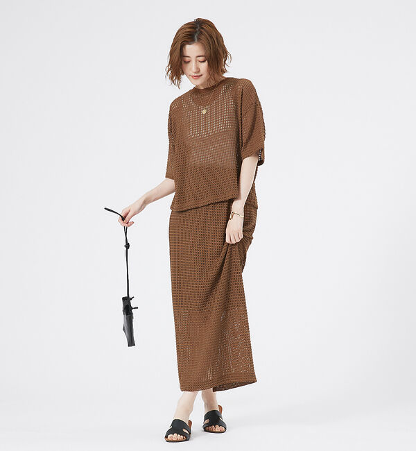 abahouse mavie「メッシュタイトスカート」|スカート|