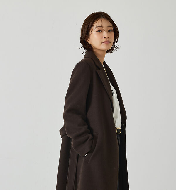 abahouse mavie「【ロングセラー】ベルト付きロングコート」|その他|