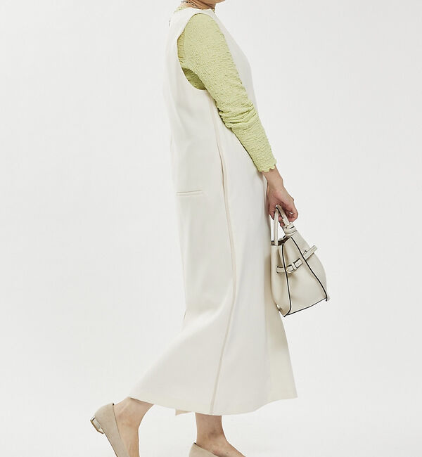 abahouse mavie「【大人のいちまんワンピ】ダブルクロスジャンパーワンピ」|ジャンパースカート|