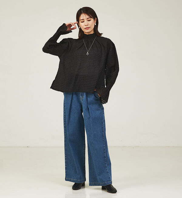 abahouse mavie「シアーシャーリングブラウス」|シャツ・ブラウス|