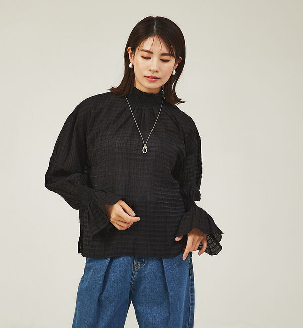 abahouse mavie「シアーシャーリングブラウス」|シャツ・ブラウス|