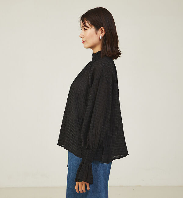 abahouse mavie「シアーシャーリングブラウス」|シャツ・ブラウス|