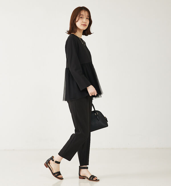 abahouse mavie「【エニデイカセット】チュールブラウス＆テーパードパンツ」|シャツ・ブラウス|