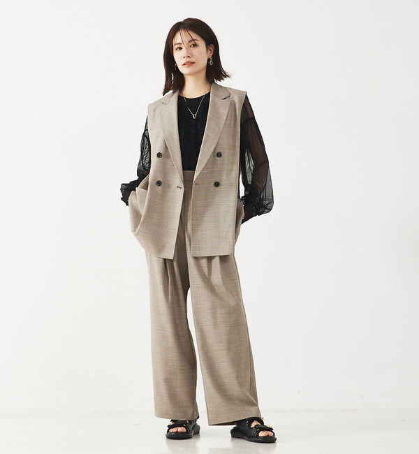 abahouse mavie「チュールブラウス(タンク付き)」|シャツ・ブラウス|