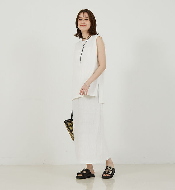 abahouse mavie「【セットアップ対応】楊柳バックジップノースリプルオーバー」|シャツ・ブラウス|