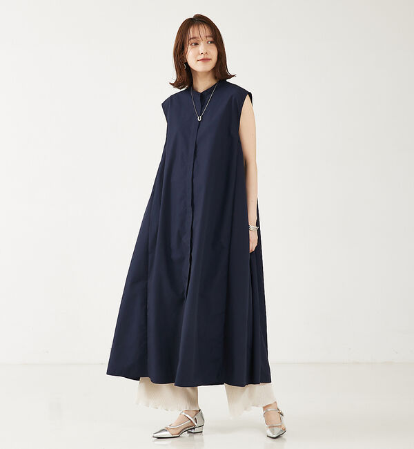 abahouse mavie「【大人のいちまんワンピ】ブロードノースリシャツワンピ」|ワンピース|