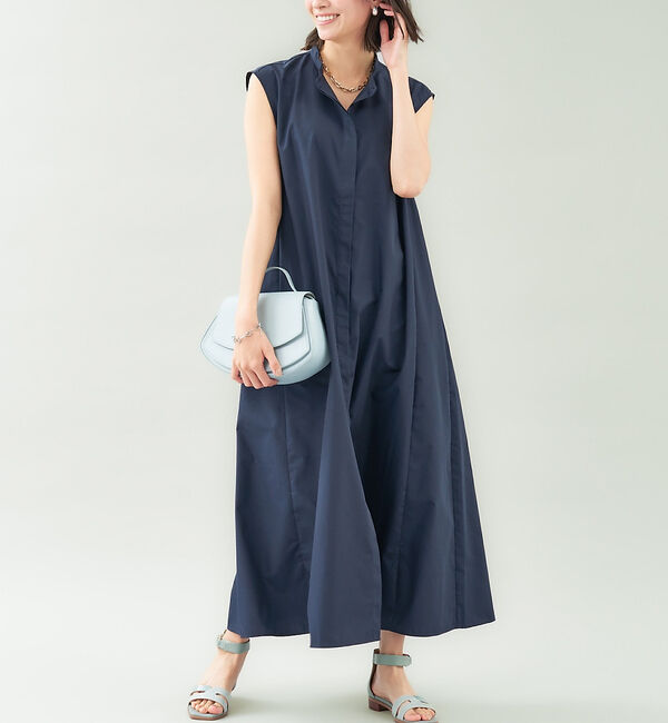 abahouse mavie「【大人のいちまんワンピ】ブロードノースリシャツワンピ」|ワンピース|