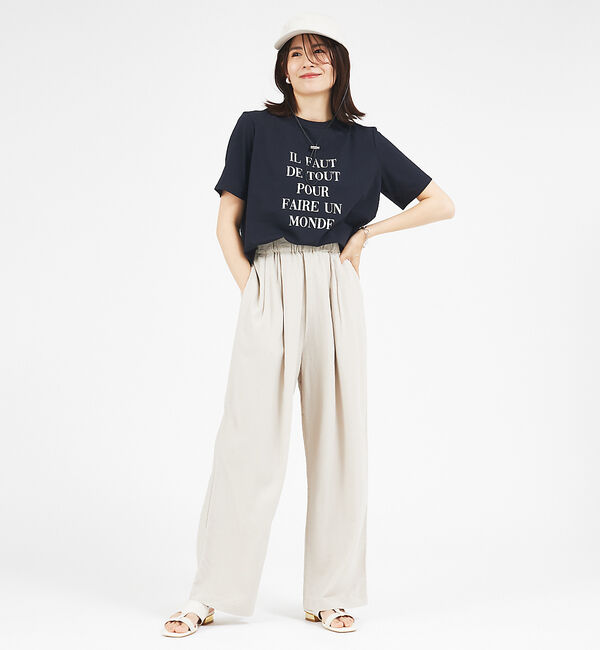 abahouse mavie「【セットアップ対応】レーヨンリネンワイドパンツ」|その他|