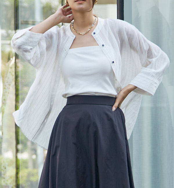 abahouse mavie「シアードルマンシャツ」|シャツ・ブラウス|アイボリー