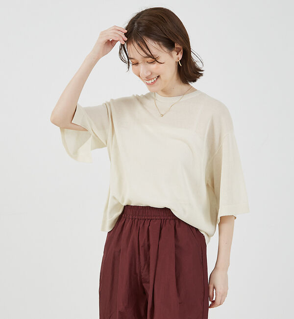 abahouse mavie「シアーニットプルオーバー」|ニット・セーター|