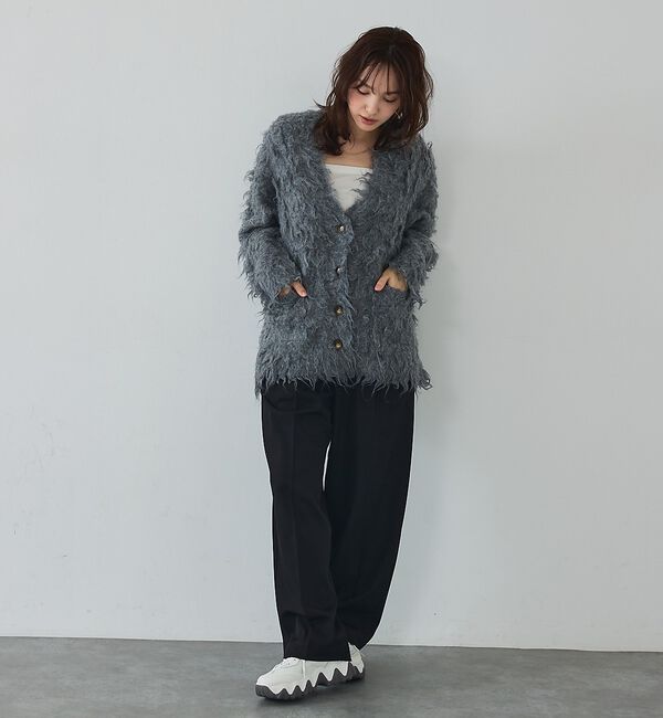 abahouse mavie「【後ろウエストゴム】タックワイドスラックス　m_01/シーズンレス/メンズライク」|その他|