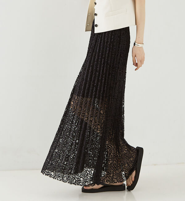 The Store by C' 「【COCUCA】レースプリーツスカート」|スカート|