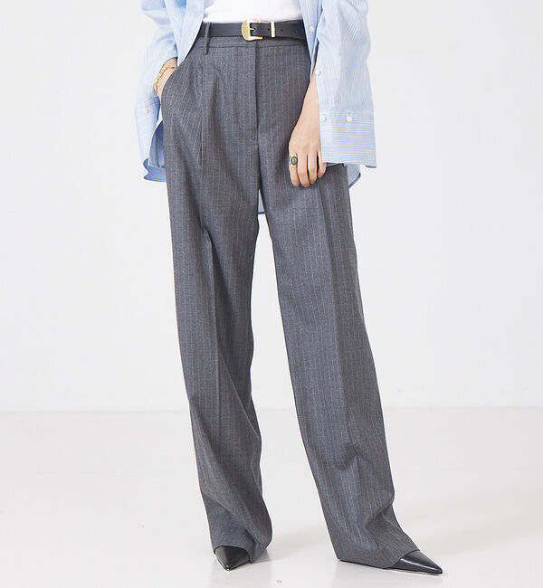 The Store by C' 「【COCUCA】ピンストライプタックパンツ」|スラックス|