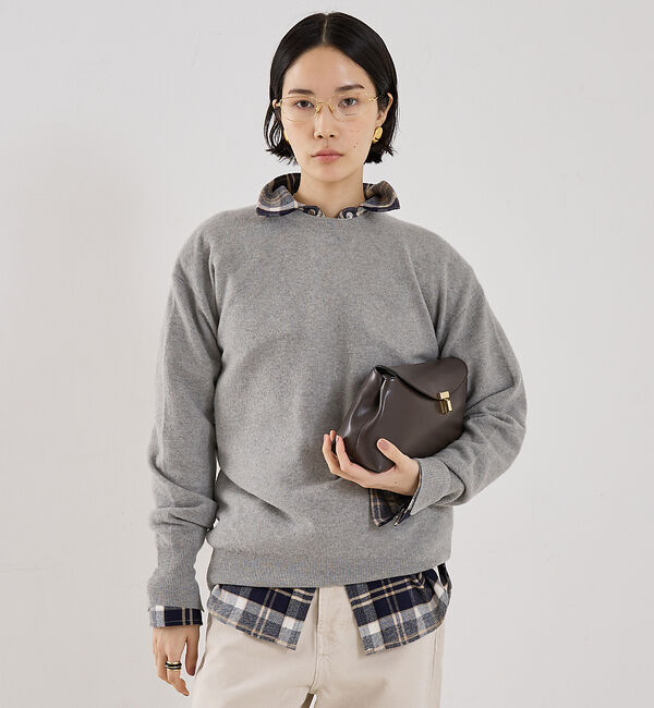 The Store by C' 「【COCUCA】ウールクルーニットプルオーバー」|ニット・セーター|グレー