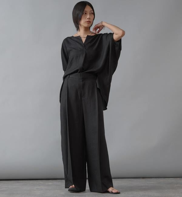 Liesse「《 定番 》トリアセ混スキッパードルマンブラウス」|シャツ・ブラウス|