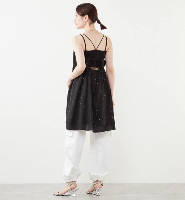 SOFFITTO「ドット刺繍キャミワンピース」|ワンピース|
