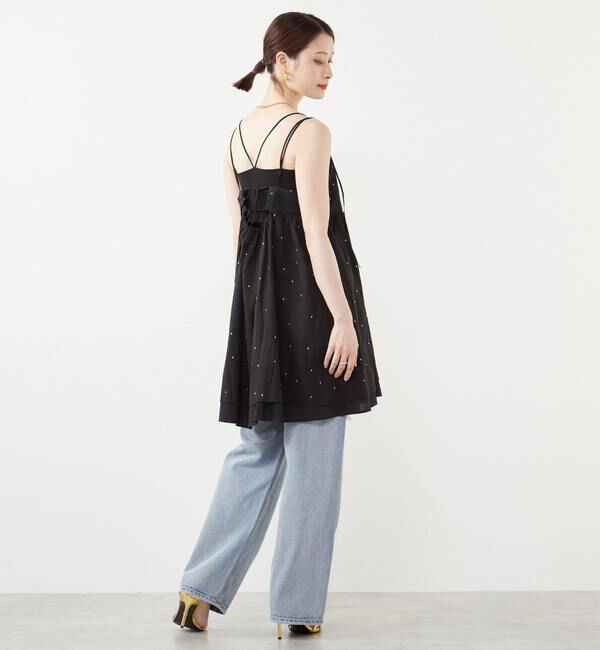 SOFFITTO「ドット刺繍キャミワンピース」|ワンピース|