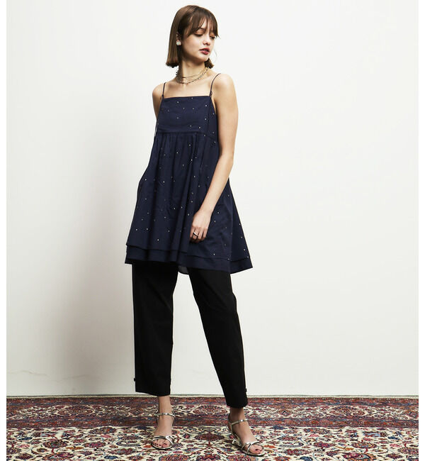 SOFFITTO「ドット刺繍キャミワンピース」|ワンピース|