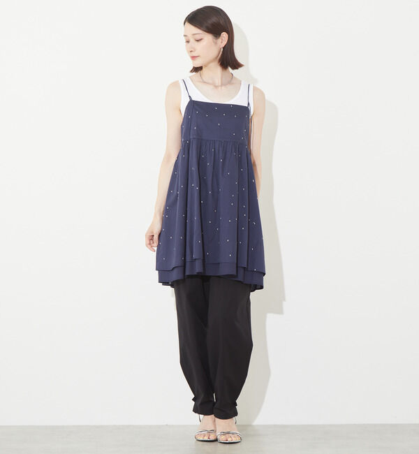 SOFFITTO「ドット刺繍キャミワンピース」|ワンピース|