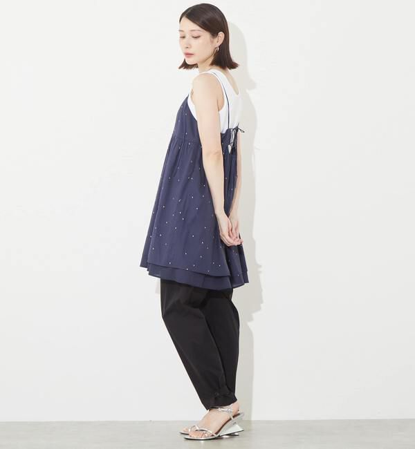 SOFFITTO「ドット刺繍キャミワンピース」|ワンピース|