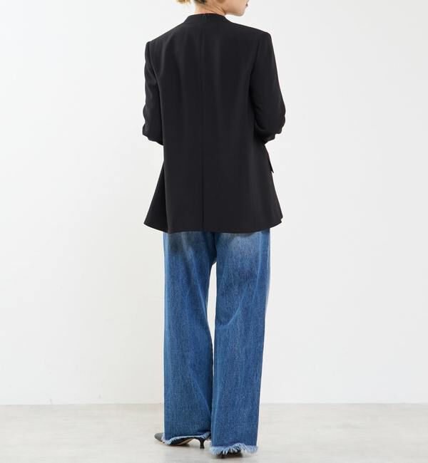 Soffitto「《2WAYストレッチ・紫外線防止・接触冷感》ノーカラージャケット」|ノーカラージャケット|