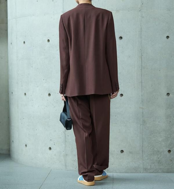 Soffitto「《2WAYストレッチ・紫外線防止・接触冷感》ノーカラージャケット」|ノーカラージャケット|