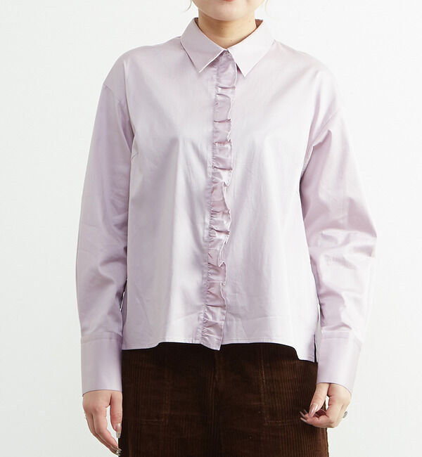 SOFFITTO「前立てフリル袖ボリュームブラウス」|シャツ・ブラウス|ラベンダー
